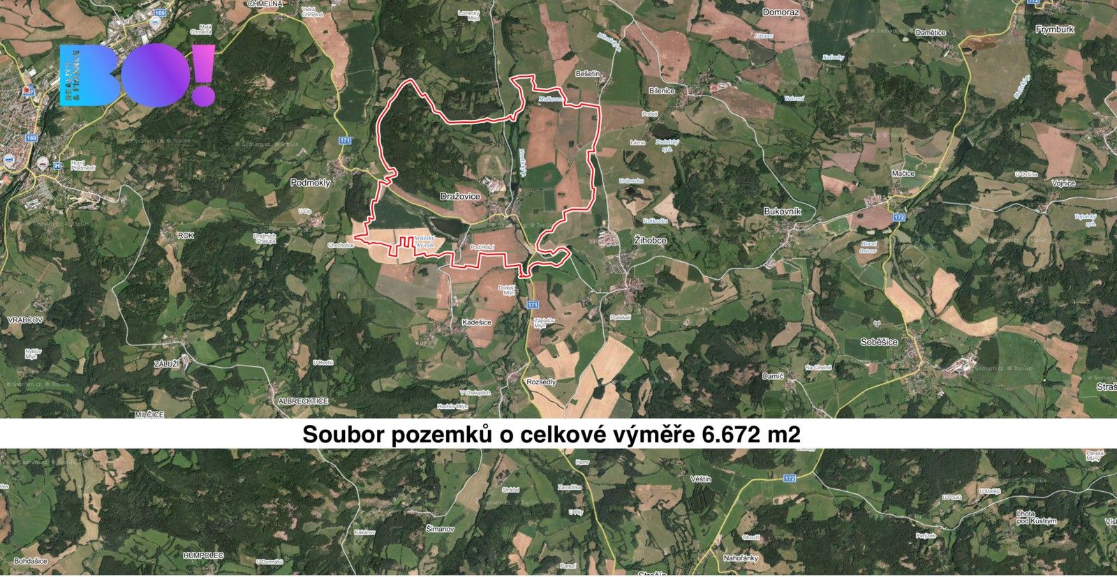 Zemědělské pozemky, Dražovice, 6 672 m²