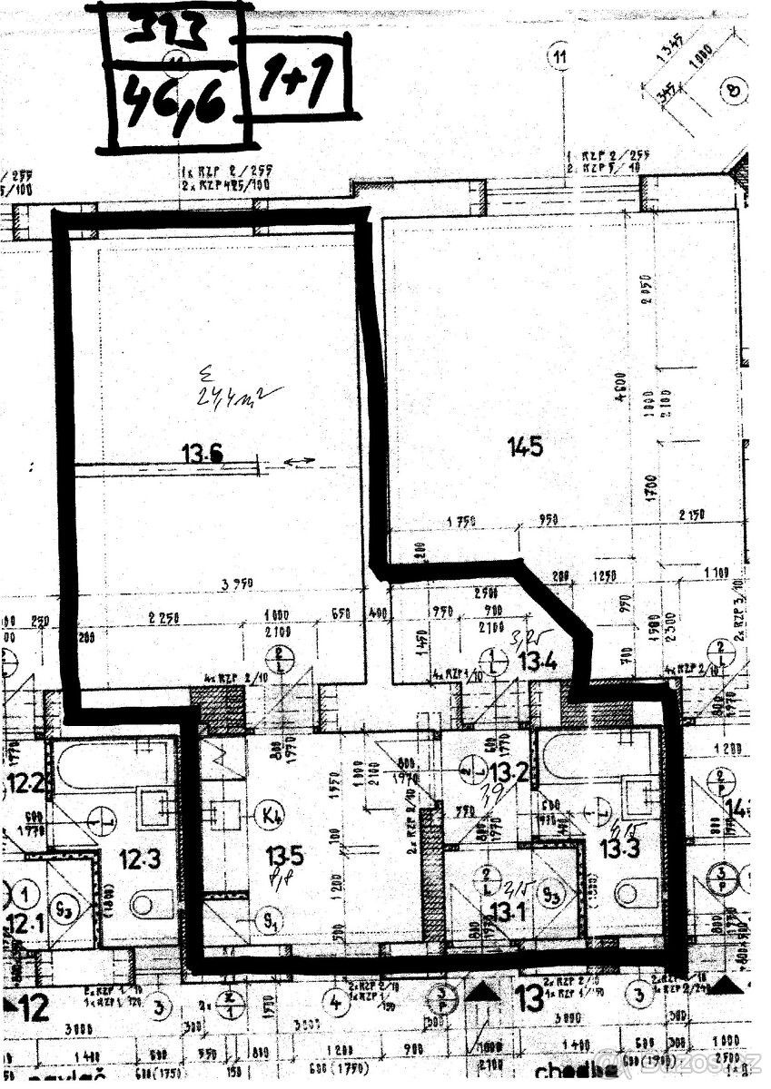 Pronájem byt 1+1 - Šumperk, 787 01, 46 m²