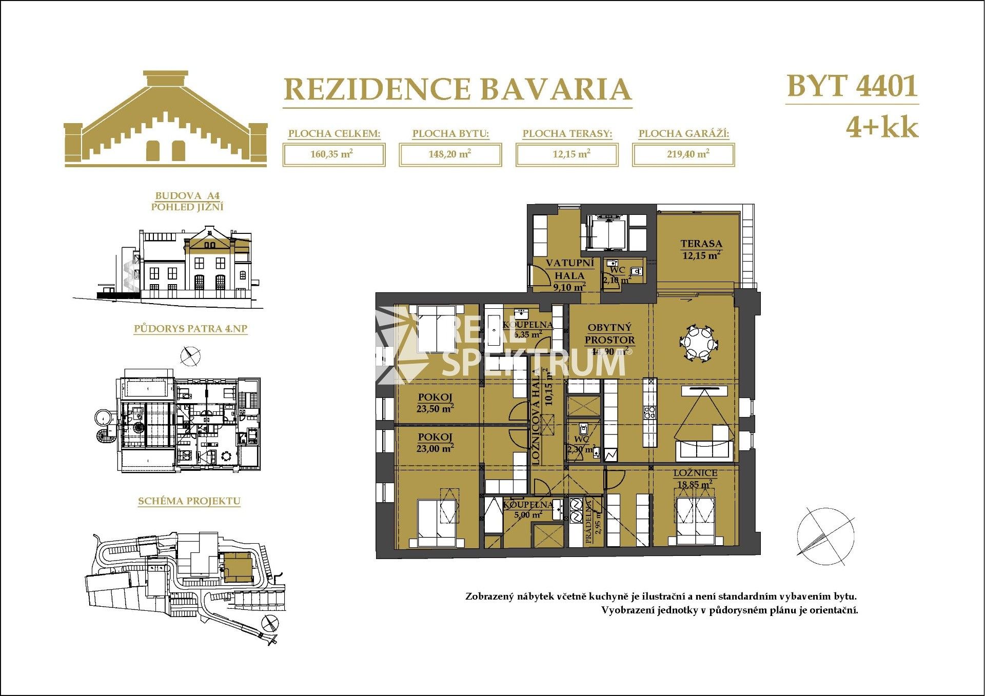 Prodej byt 4+kk - Jehnice, Brno, 158 m²