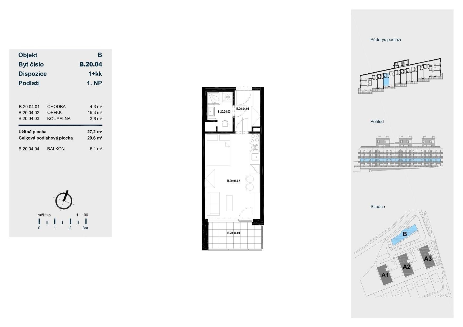 1+kk, Jáchymovská, Praha, 27 m²