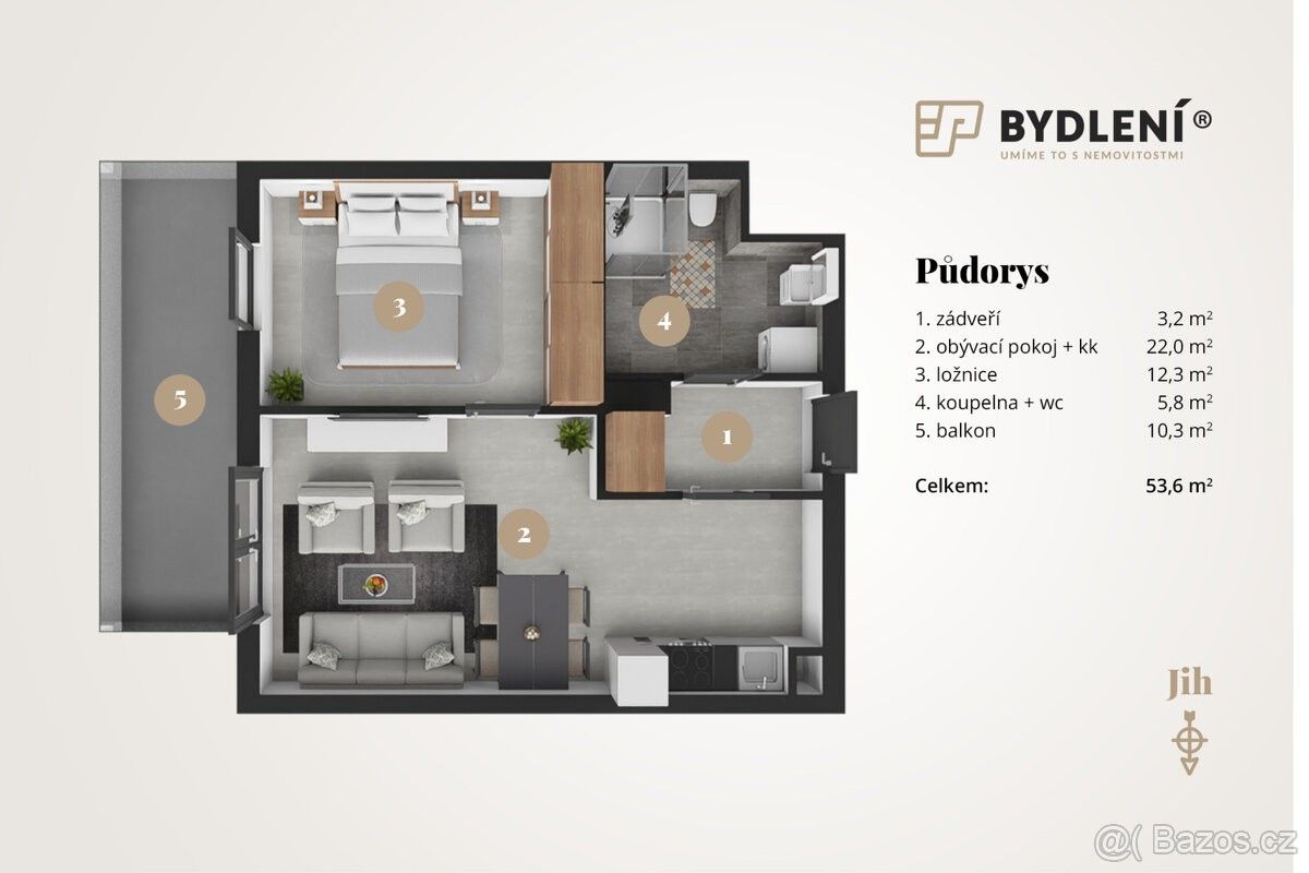 Prodej byt 2+kk - Teplice, 415 01, 2 m²