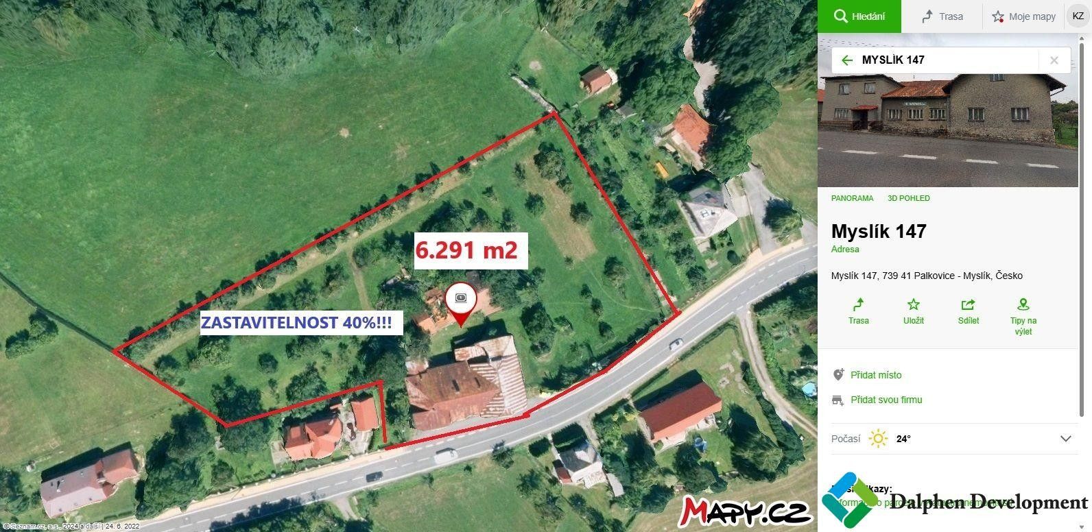 Prodej pozemek pro bydlení - Myslík, Palkovice, 6 291 m²