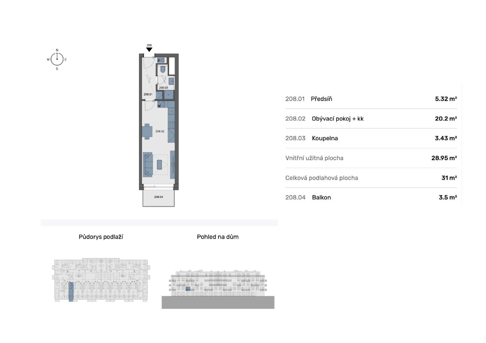 Prodej byt 1+kk - Pasecká, Praha, 31 m²