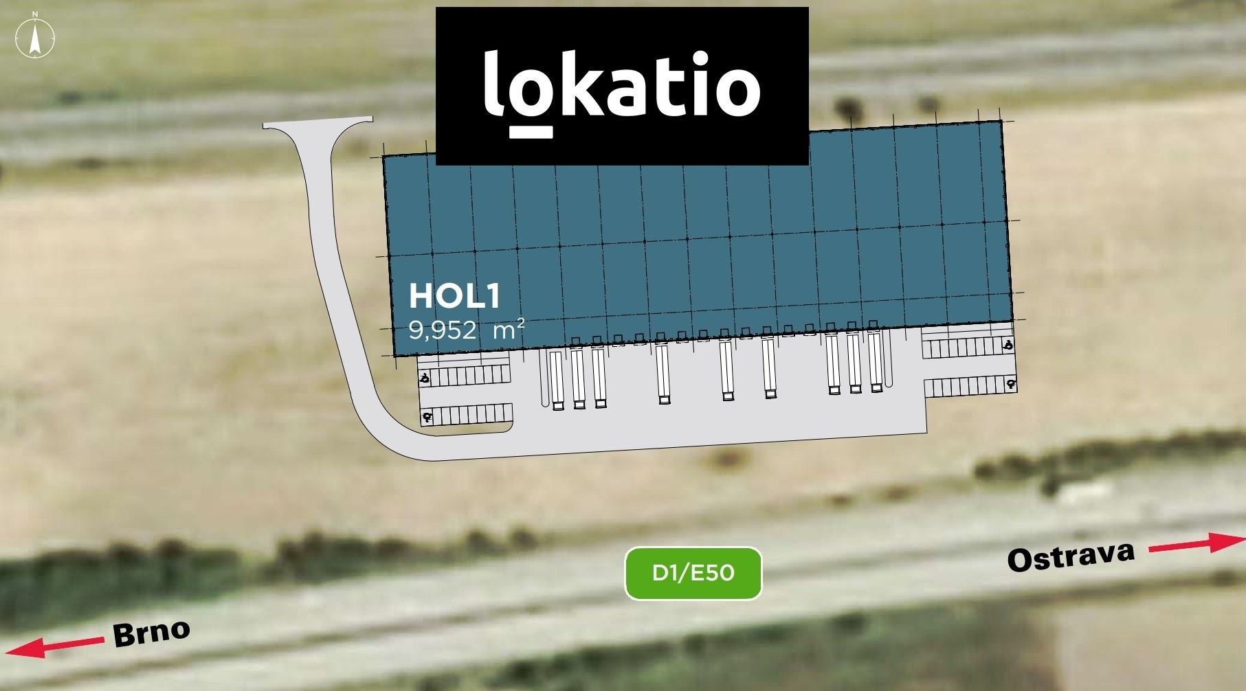 Pronájem sklad - Holubice, 9 952 m²