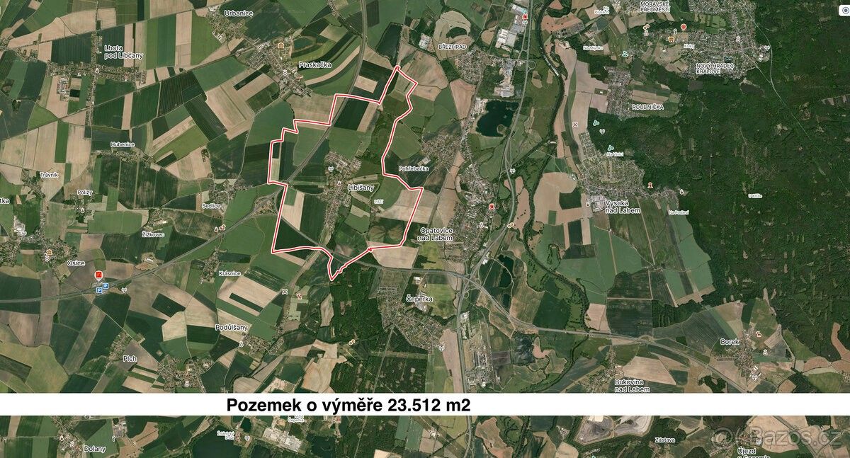 Zemědělské pozemky, Opatovice nad Labem, 533 45, 23 512 m²