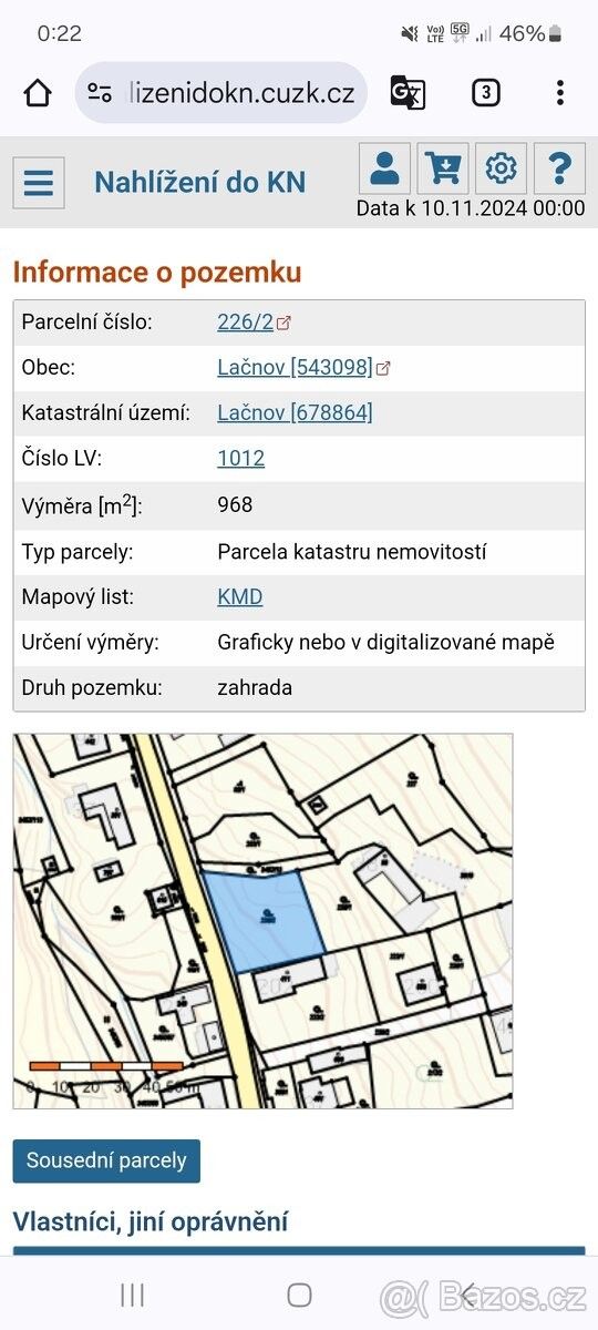 Pozemky pro bydlení, Horní Lideč, 756 12, 968 m²