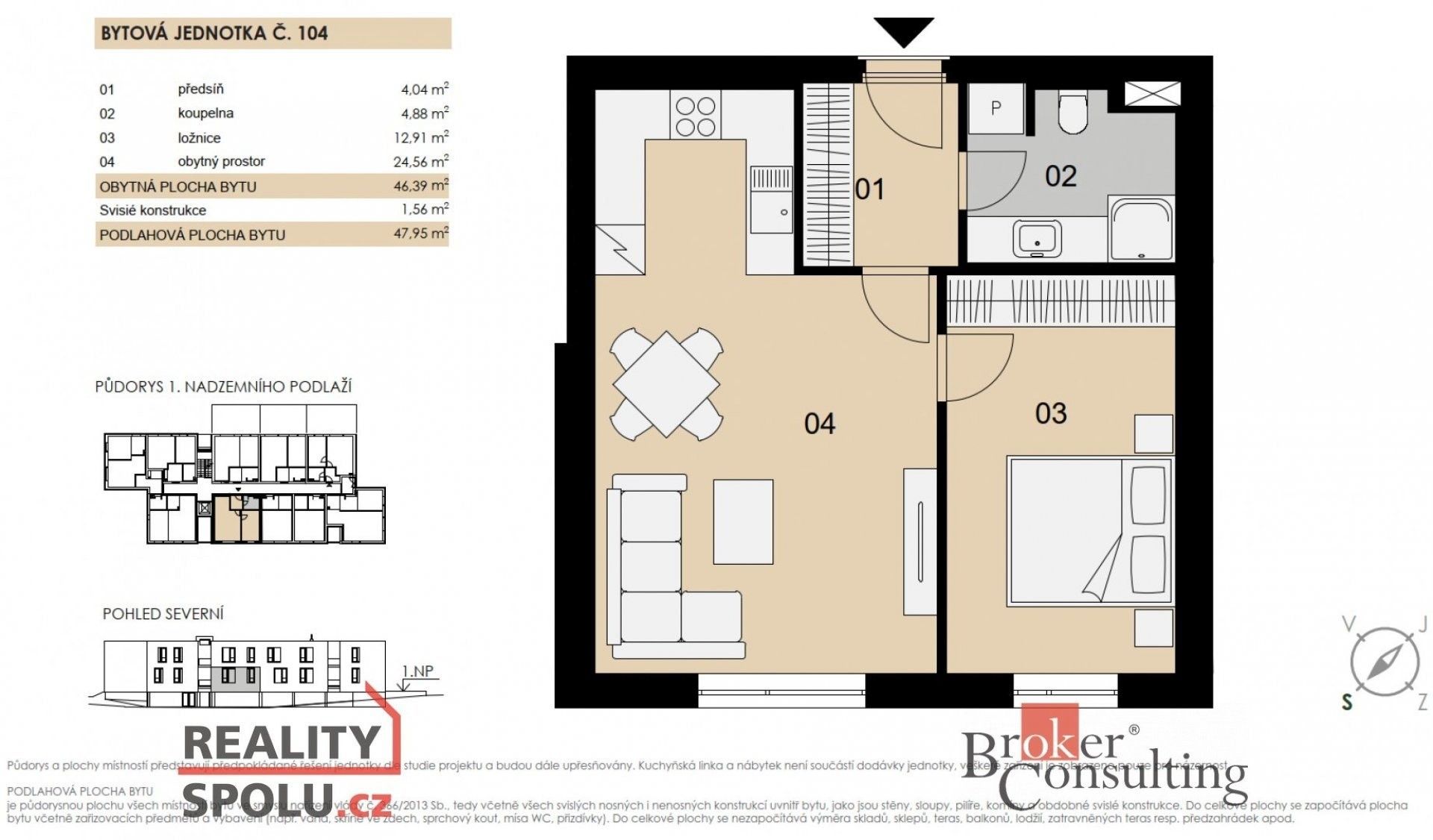 Prodej byt 2+kk - Medkova, Praha, 46 m²