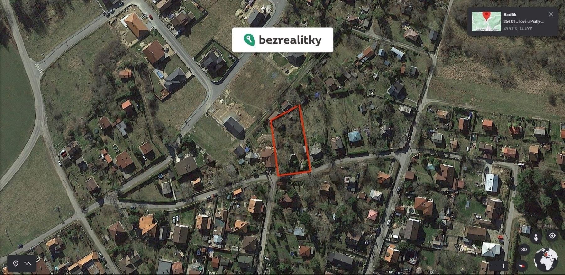 Pozemky pro bydlení, Vlnitá, Jílové u Prahy