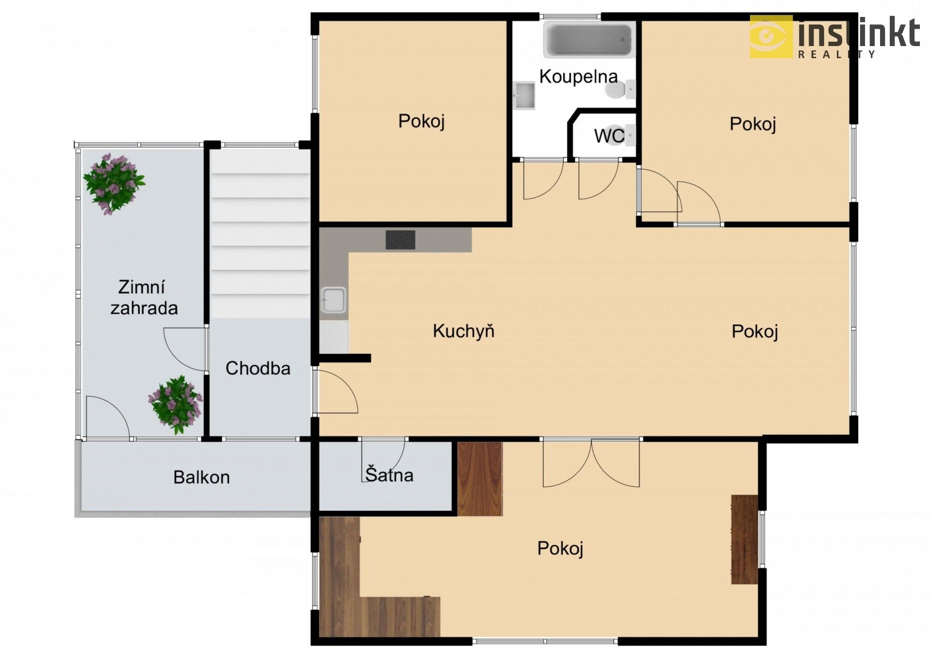 Pronájem byt 4+kk - Jordánská, Praha, 116 m²