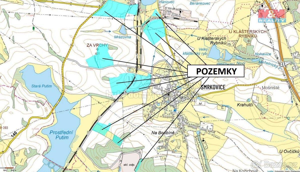 Pozemky pro bydlení, Písek, 397 01, 348 189 m²