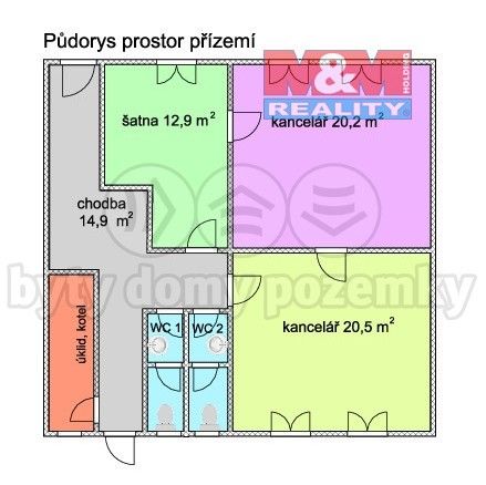 Pronájem kancelář - Kutuzovova, Ostrava, 180 m²