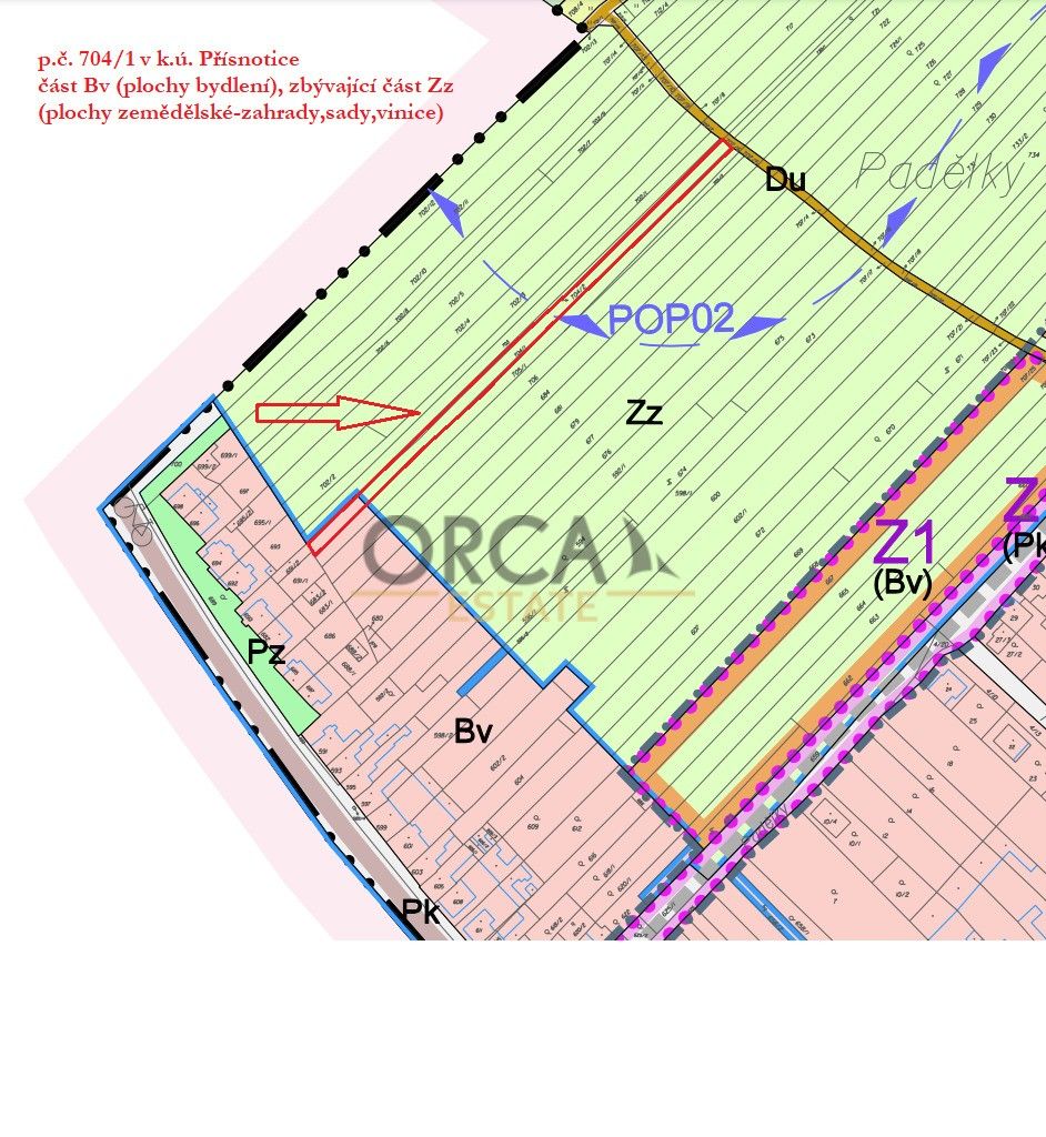 Prodej zahrada - Žabčice, 664 63, 1 058 m²