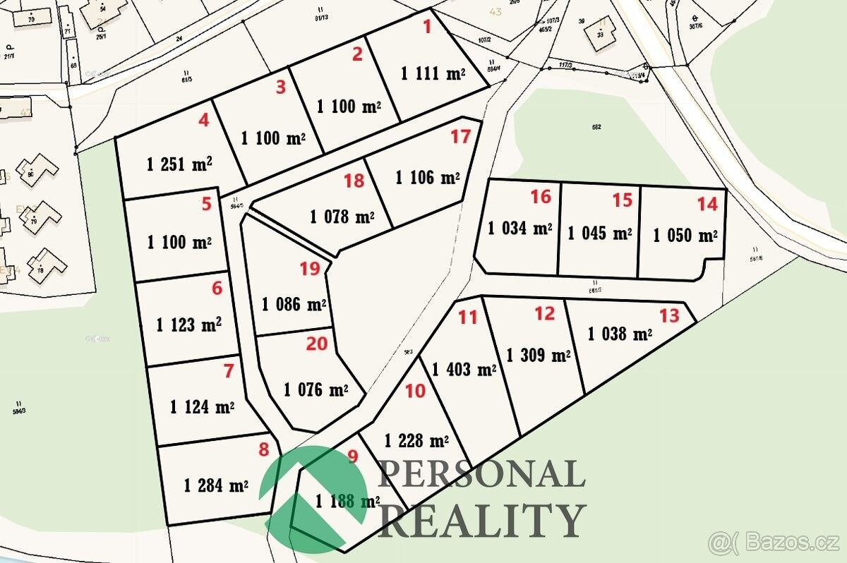 Prodej pozemek pro bydlení - Sedlčany, 264 01, 1 403 m²