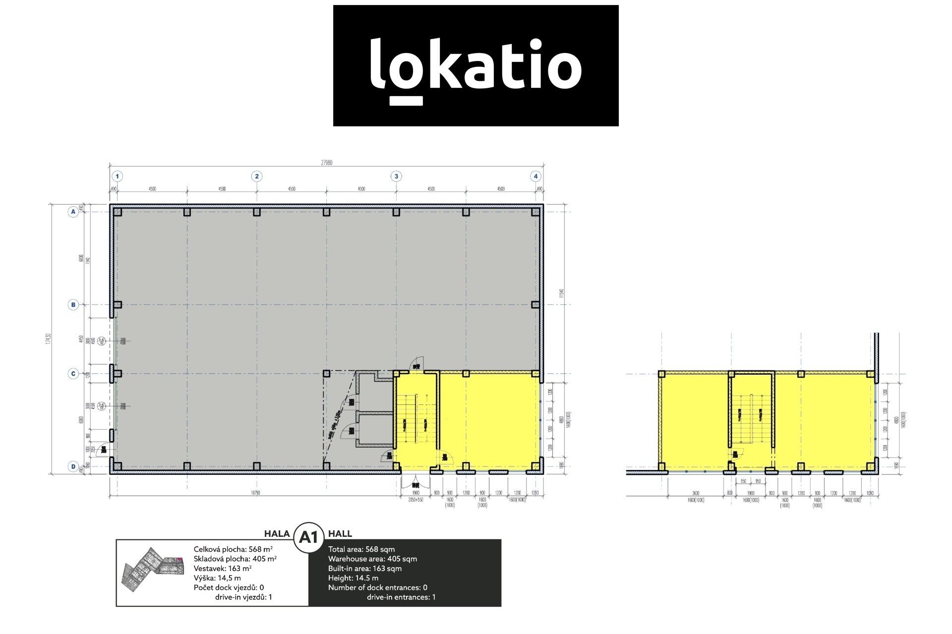 Pronájem sklad - Tuchoměřice, 488 m²