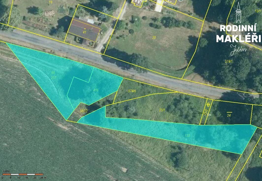 Louky, Pomezí, Všeruby, 2 m²