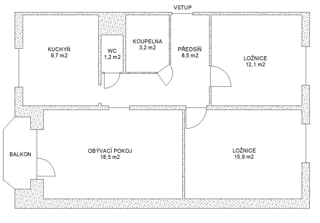 3+1, Polička, 572 01, 69 m²