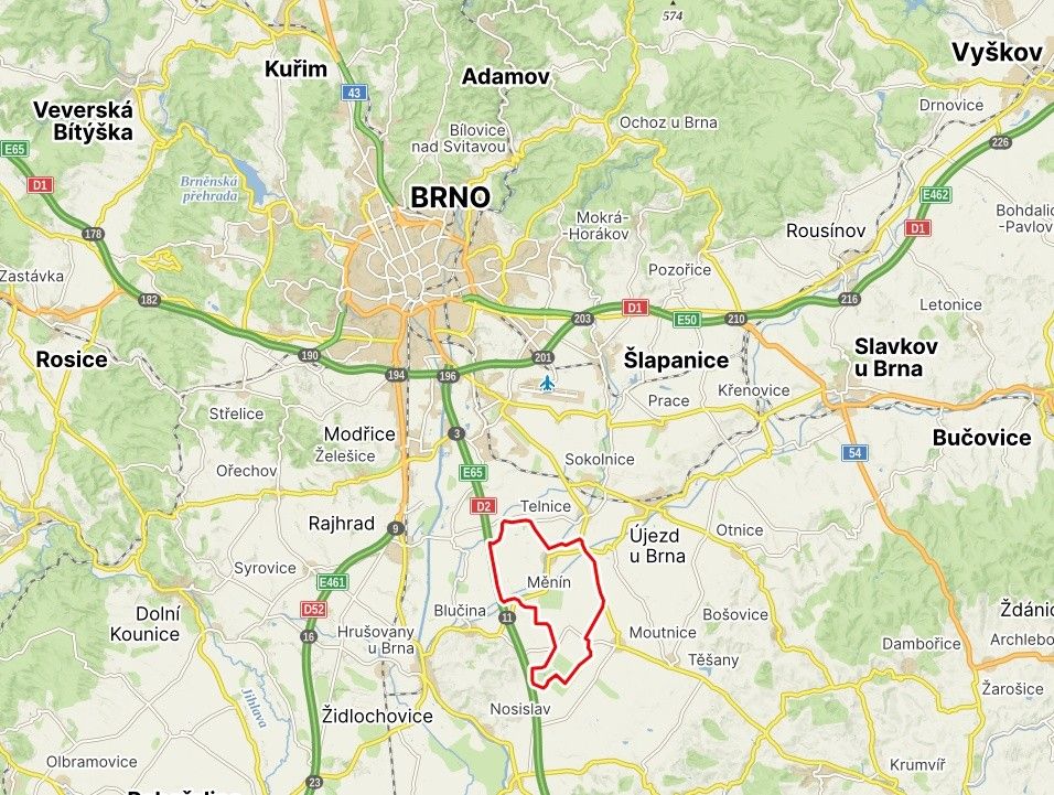 Ostatní, Měnín, 664 57, 5 659 m²