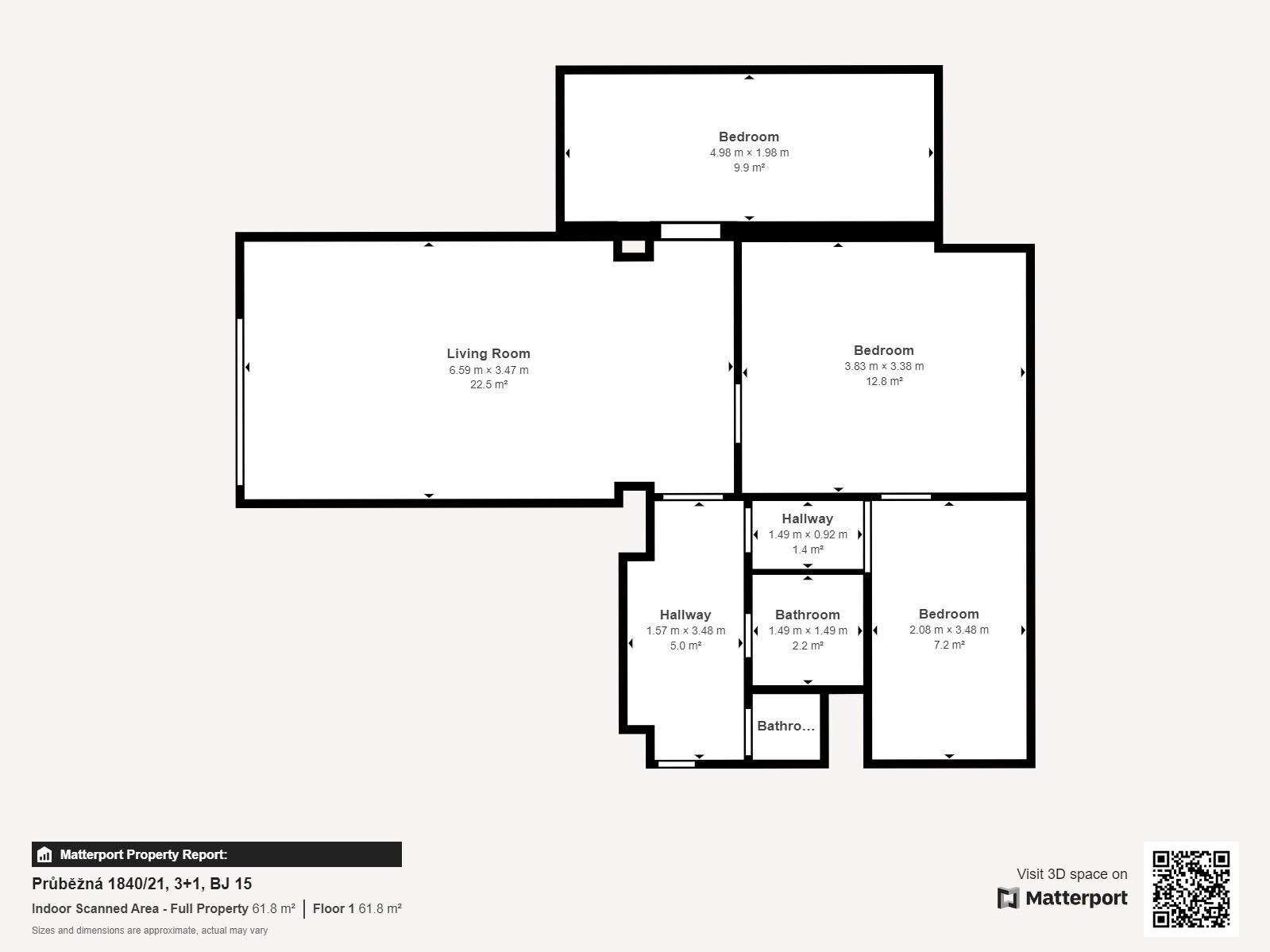 Pronájem byt 3+1 - Průběžná, Praha, 67 m²