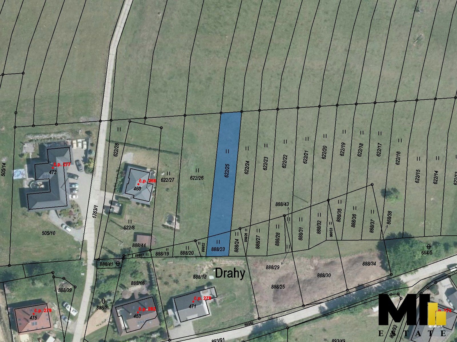 Pozemky pro bydlení, Březůvky, 488 m²