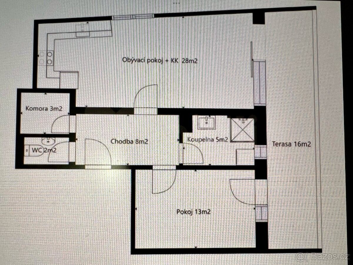 Pronájem byt 2+kk - Praha-západ, 252 50, 59 m²