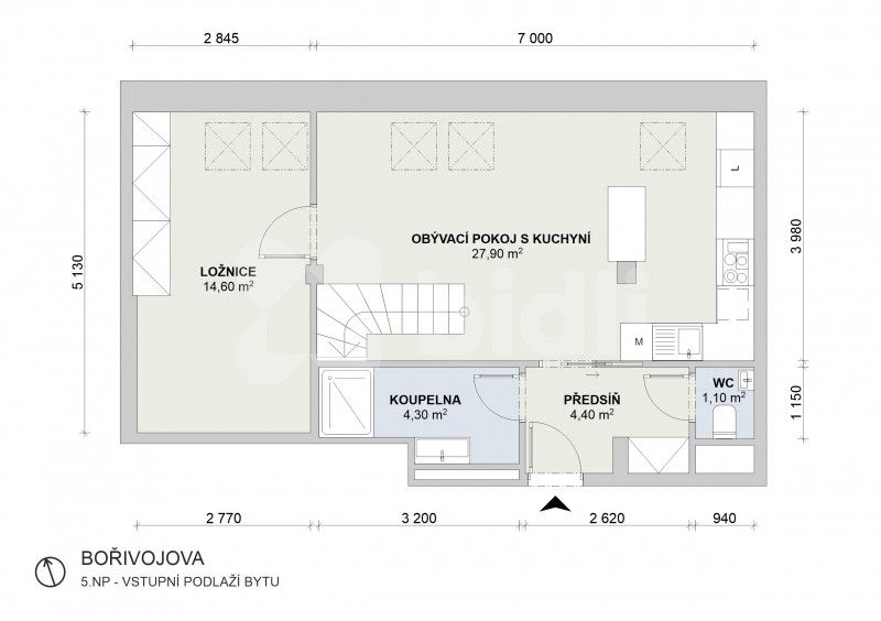 Prodej byt 3+kk - Bořivojova, Praha, 84 m²