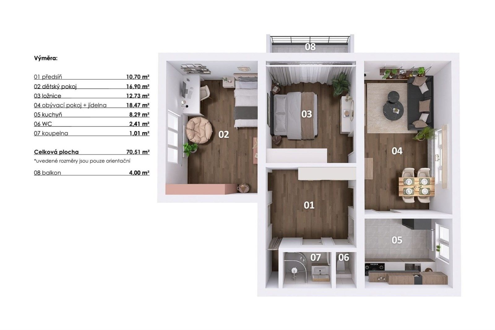 Prodej byt 3+1 - Žitavského, Praha, 72 m²