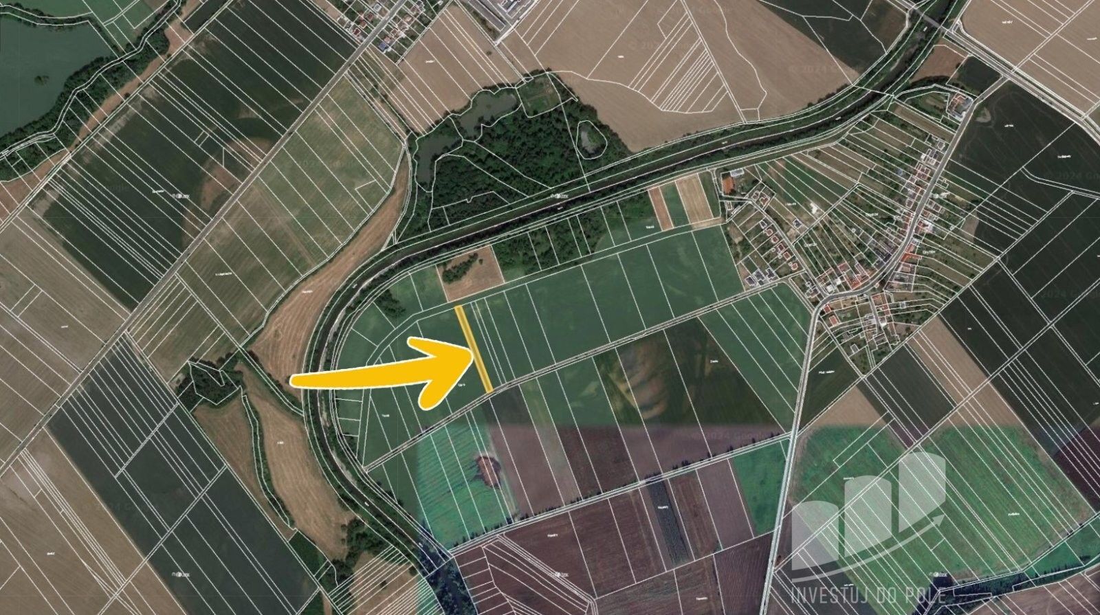 Prodej zemědělský pozemek - Grymov, 1 103 m²