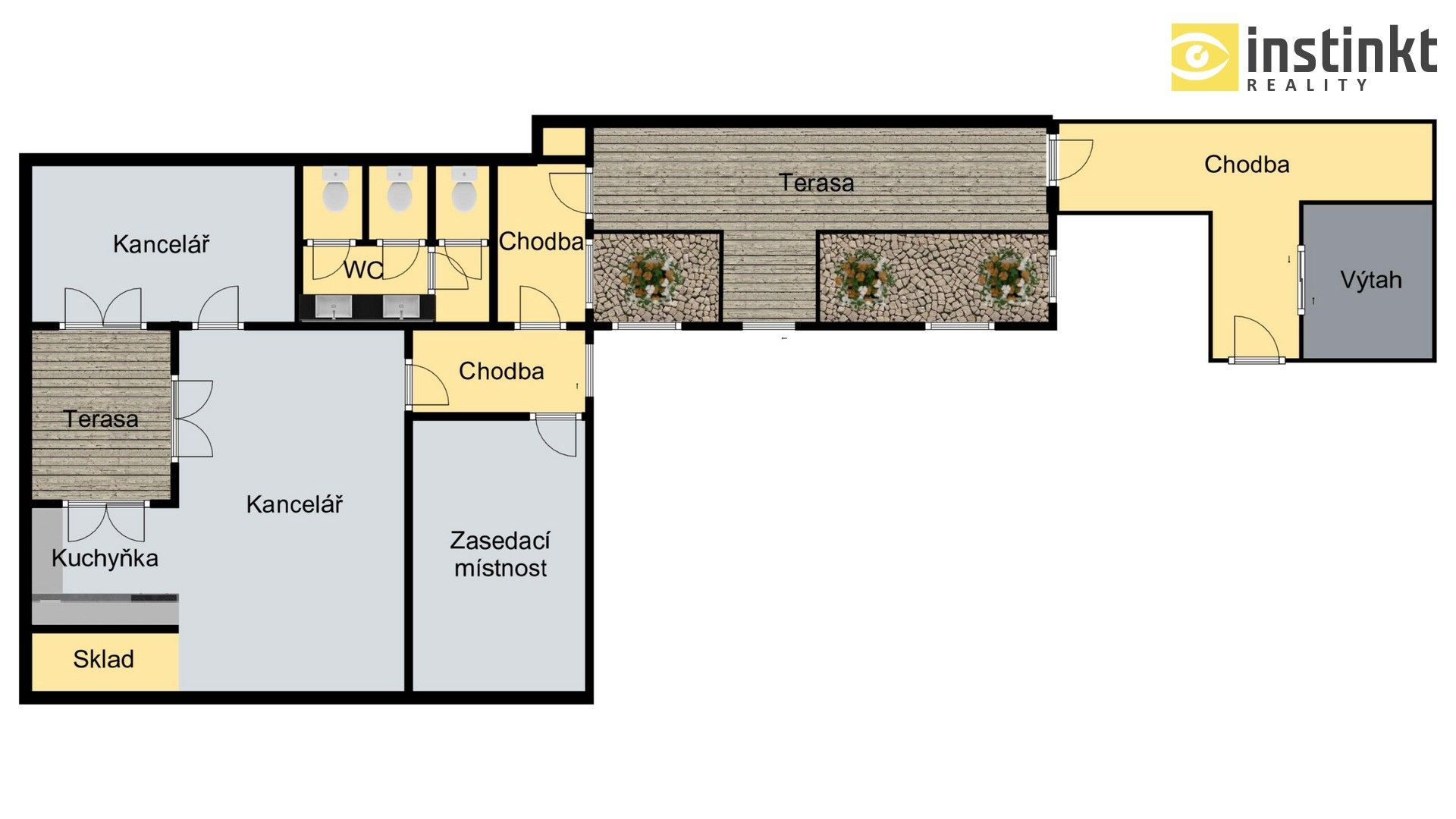 Pronájem kancelář - Na poříčí, Praha, 144 m²