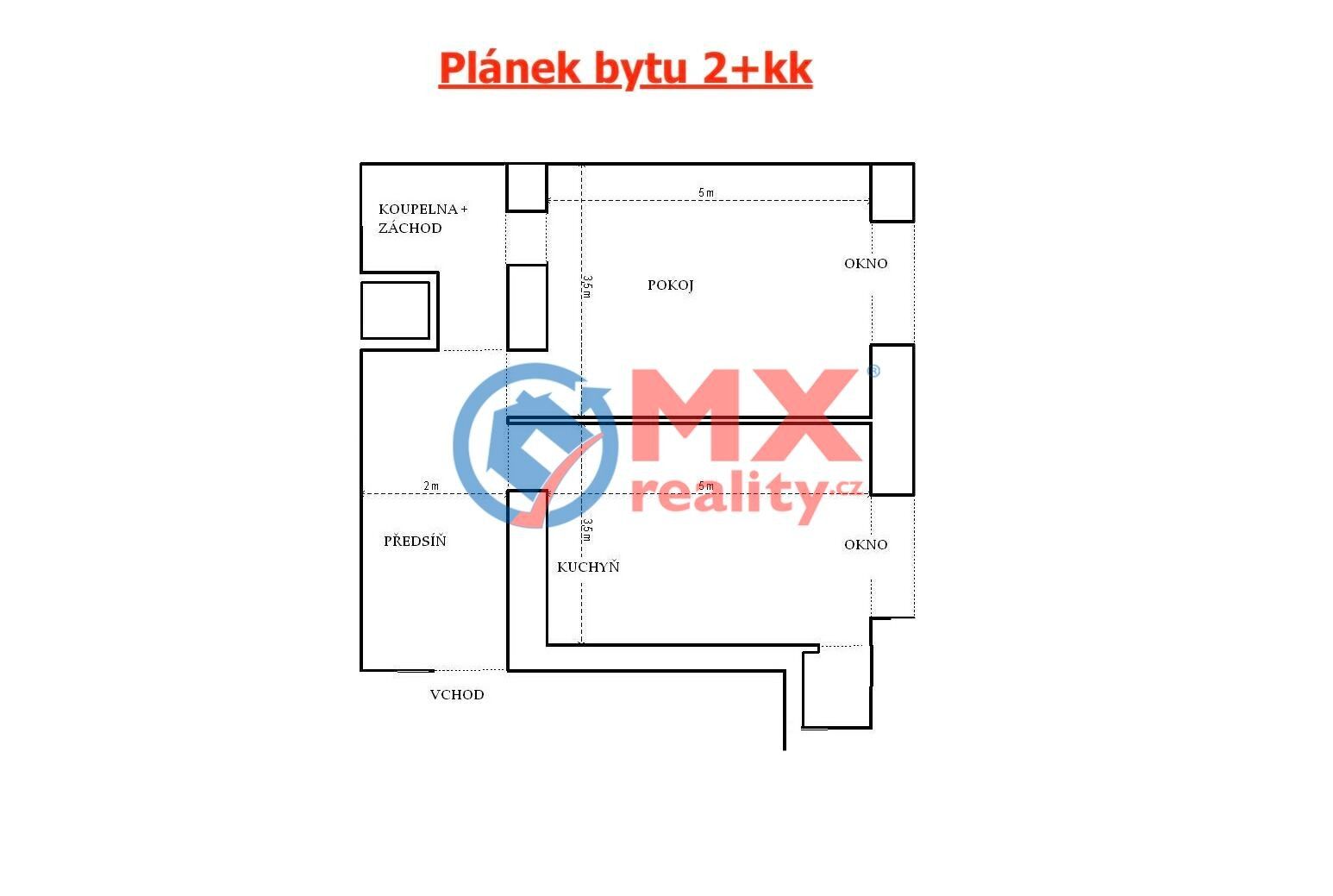 2+kk, Sokolovská, Praha, 53 m²