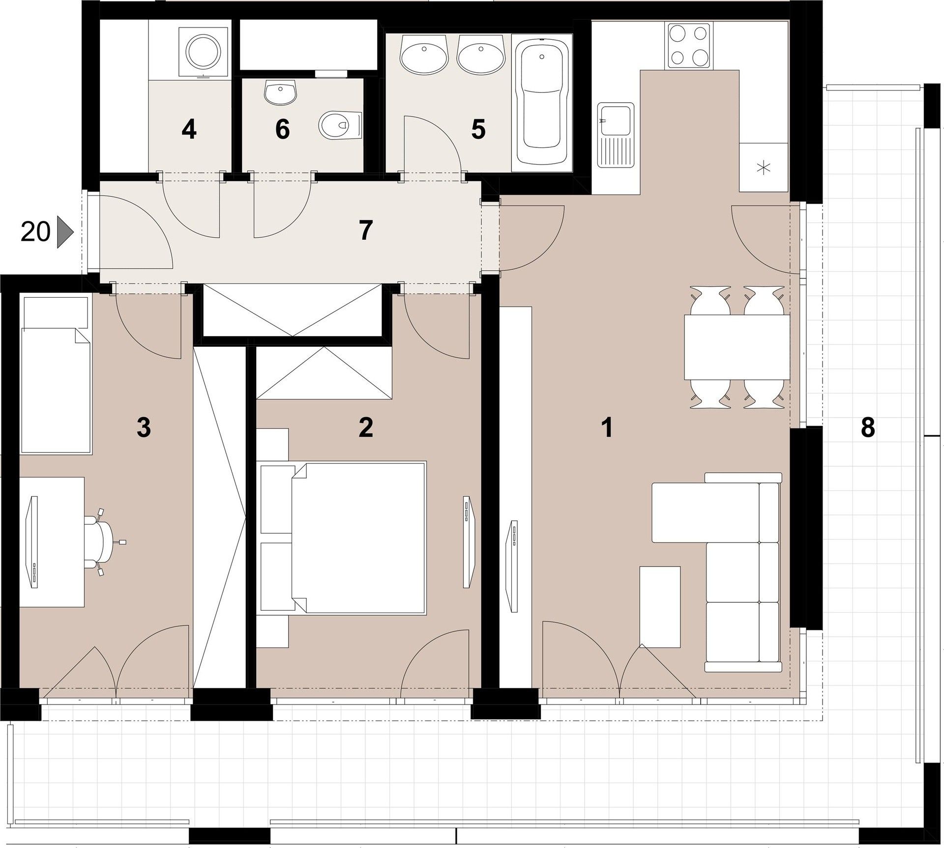 Prodej byt 3+kk - Poděbradská, Praha, 69 m²