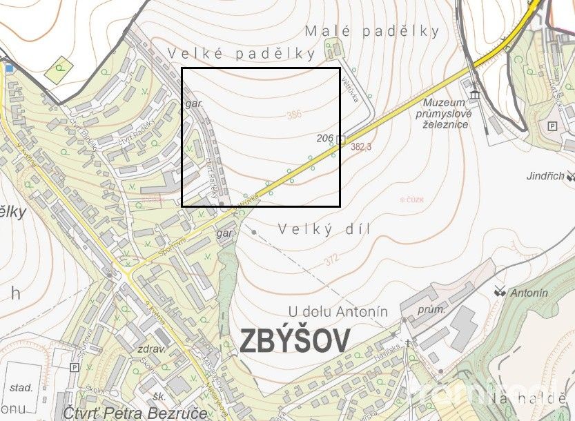 Pozemky pro bydlení, Zbýšov, 13 304 m²