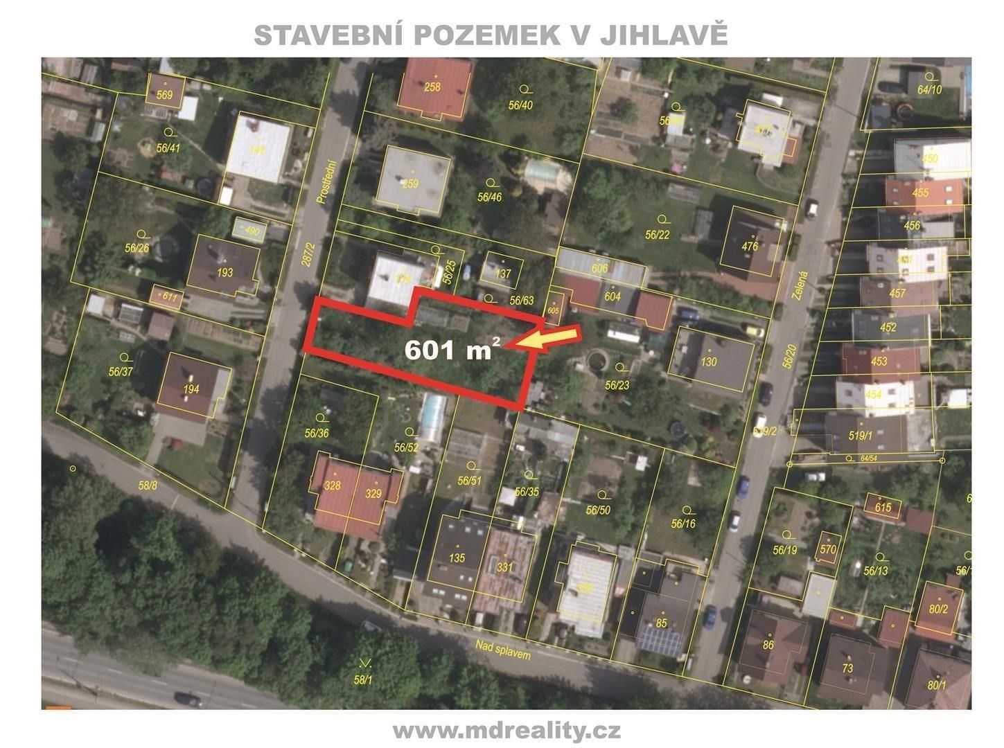 Pozemky pro bydlení, Staré Hory, Jihlava, 601 m²