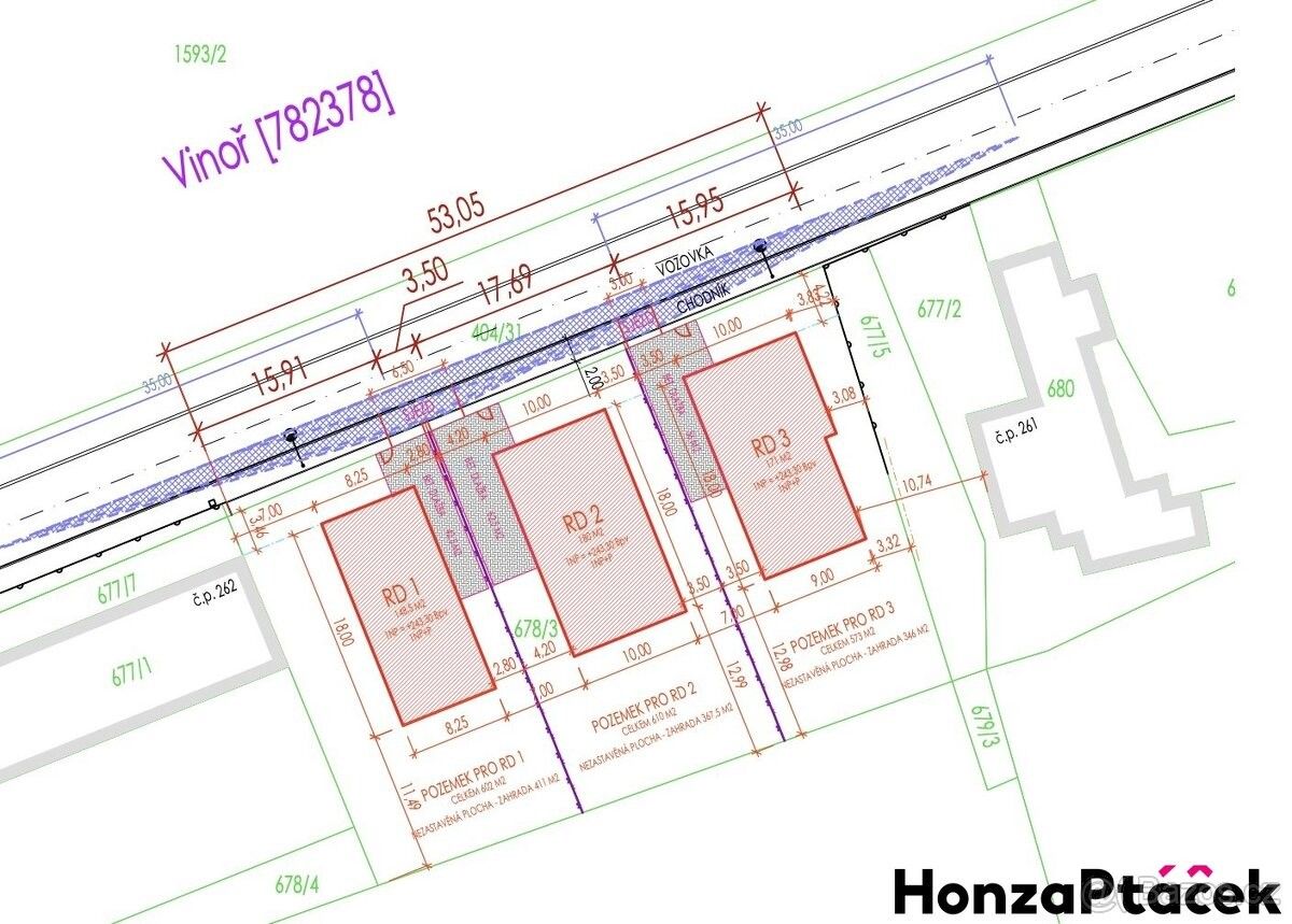 Prodej pozemek pro bydlení - Praha, 190 17, 600 m²