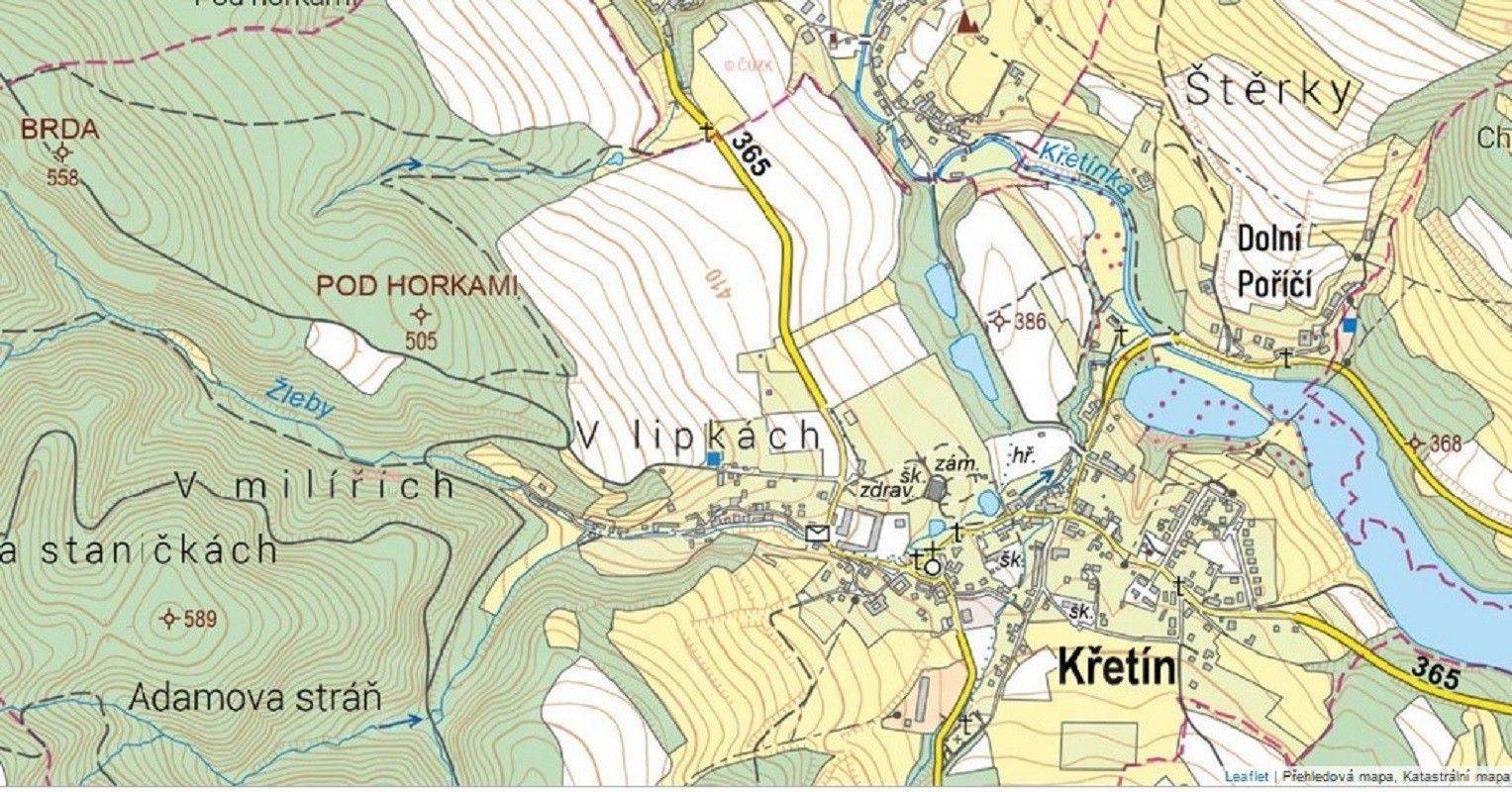 Prodej pozemek pro bydlení - Křetín, 2 875 m²