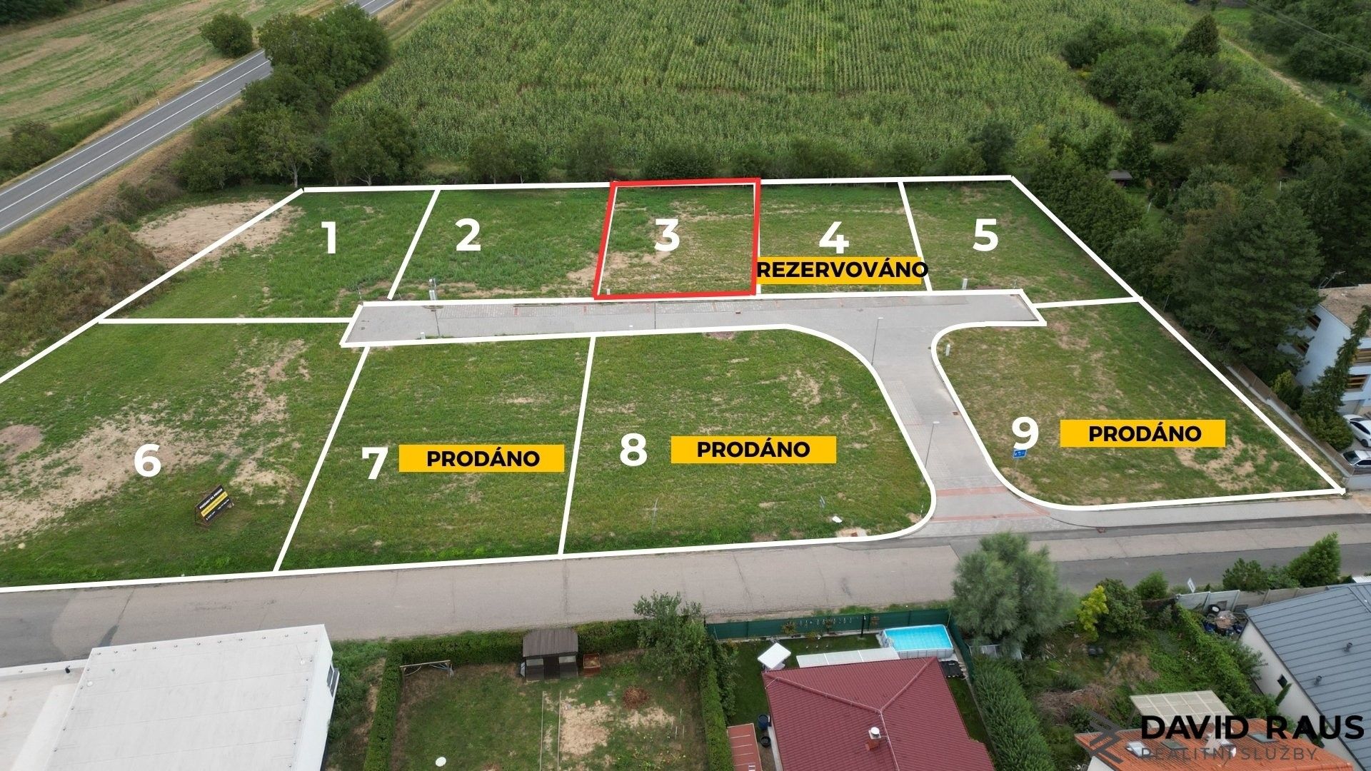 Pozemky pro bydlení, Štefánikova, Rajhrad, 600 m²