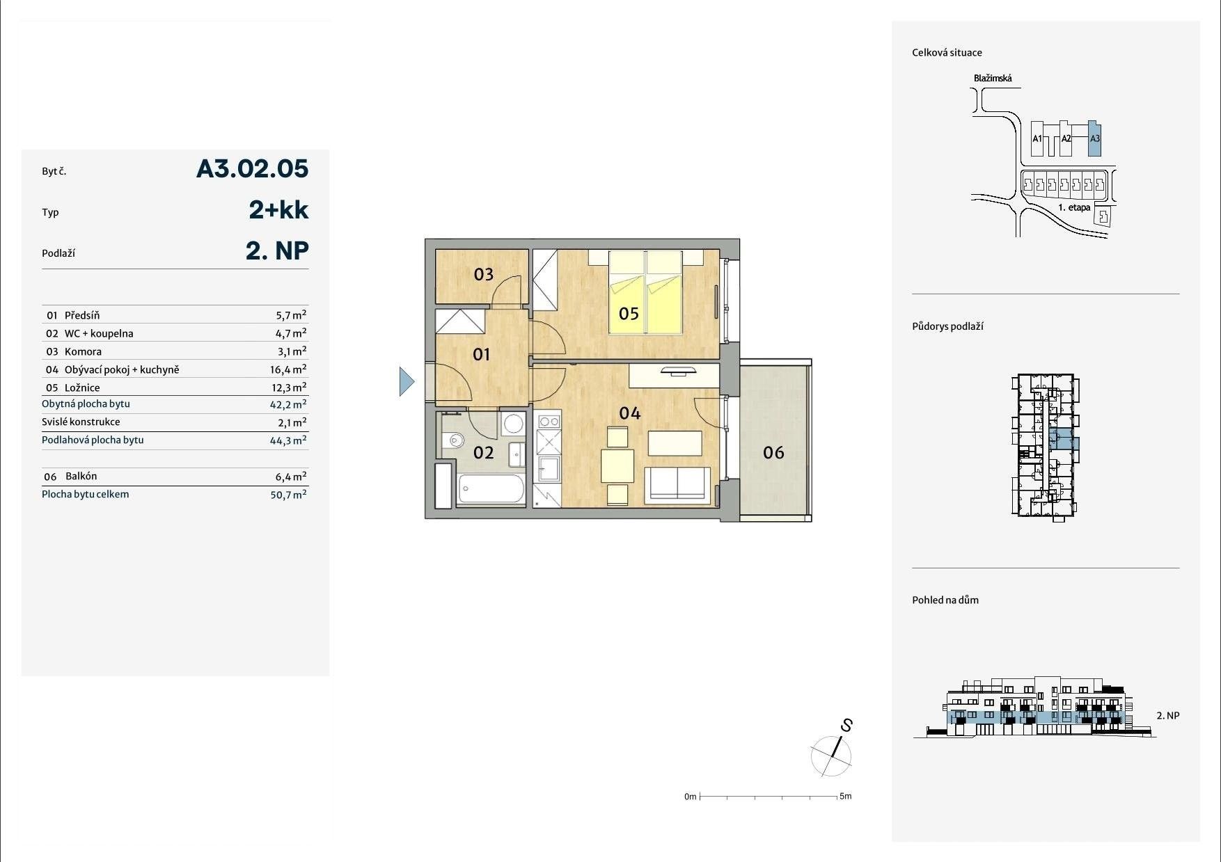 2+kk, Blažimská, Praha, 28 m²