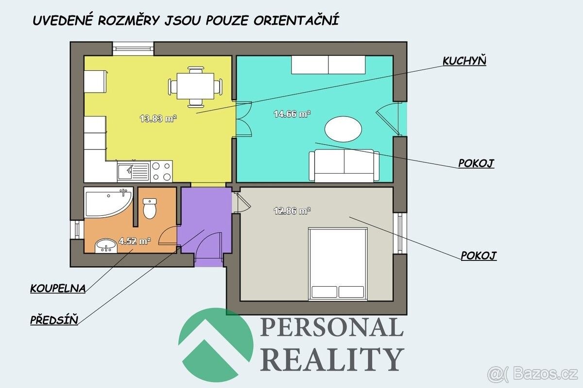 Prodej byt 2+1 - Horní Slavkov, 357 31, 22 m²