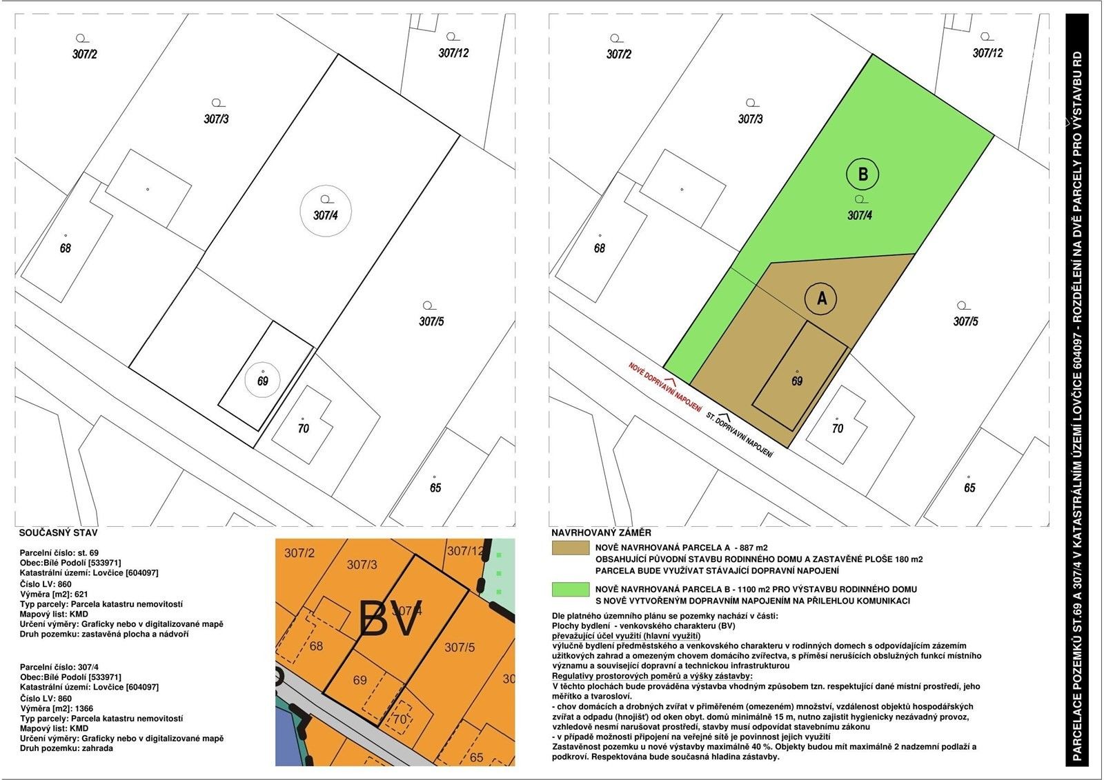 Prodej pozemek pro bydlení - Lovčice, Bílé Podolí