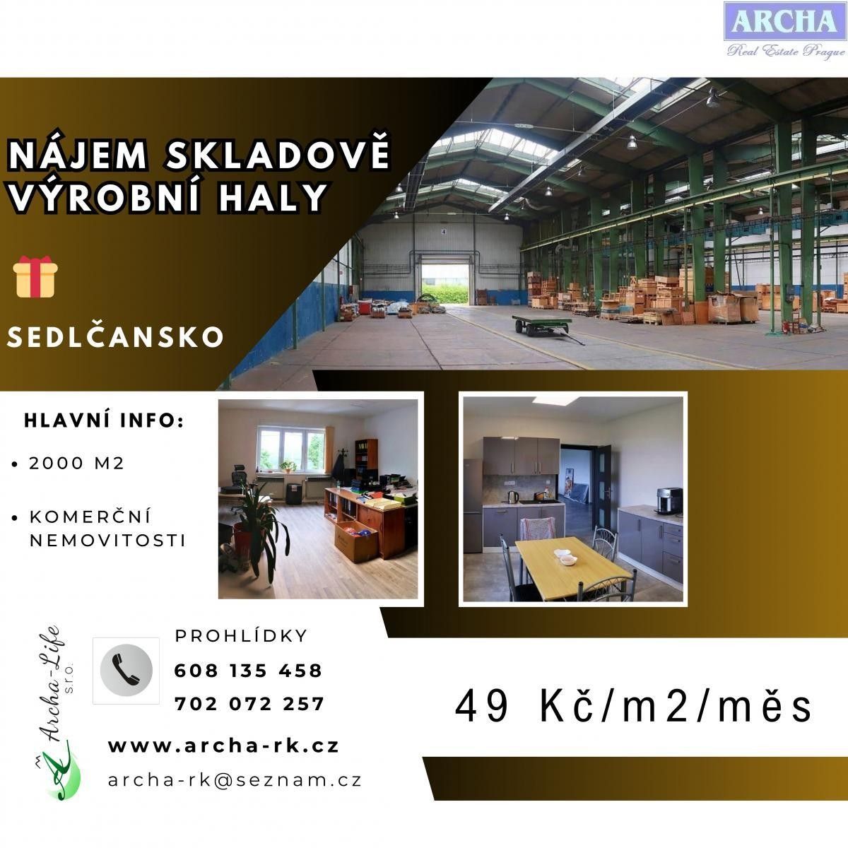 Pronájem sklad - Sedlčany, 1 000 m²