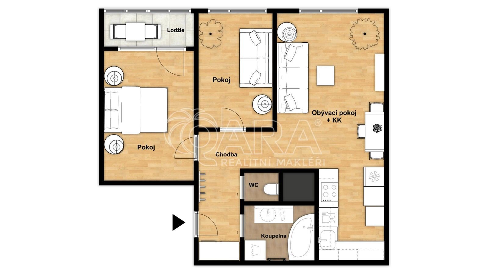 Prodej byt 3+kk - Cafourkova, Praha, 58 m²