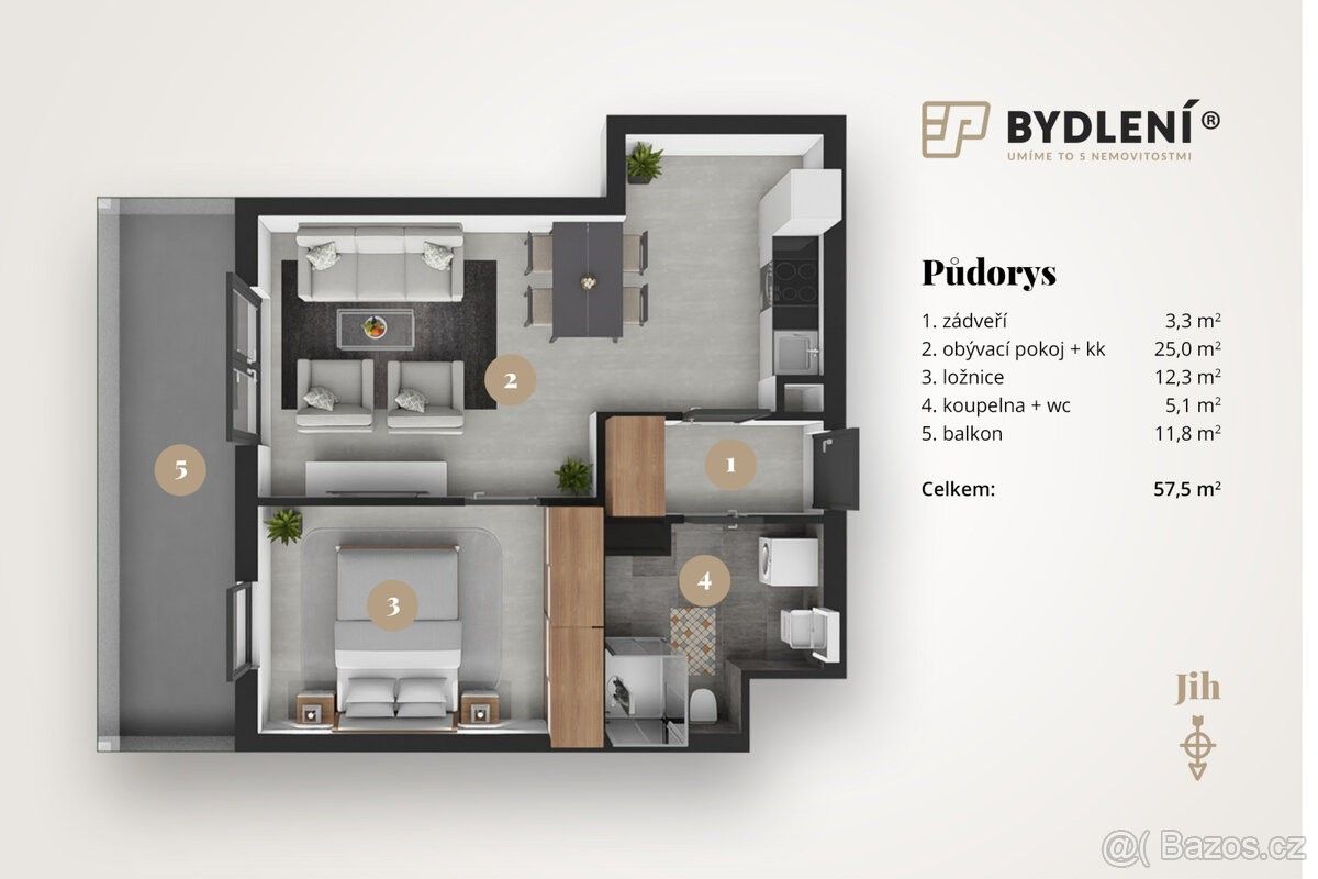 Prodej byt 2+kk - Teplice, 415 01, 2 m²