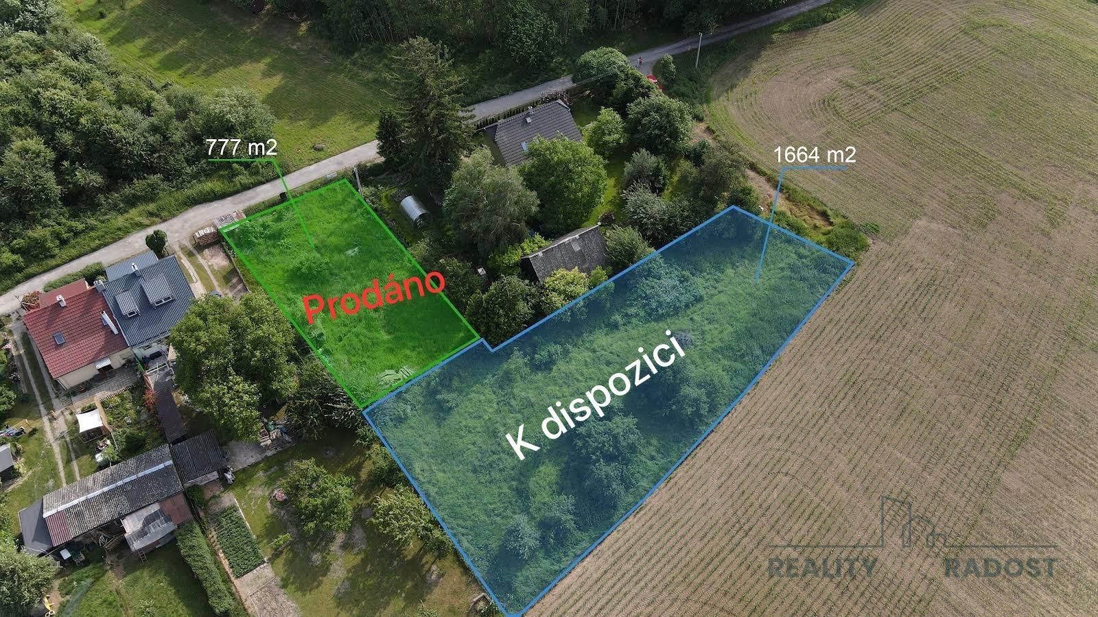 Pozemky pro bydlení, Grygov, 1 660 m²