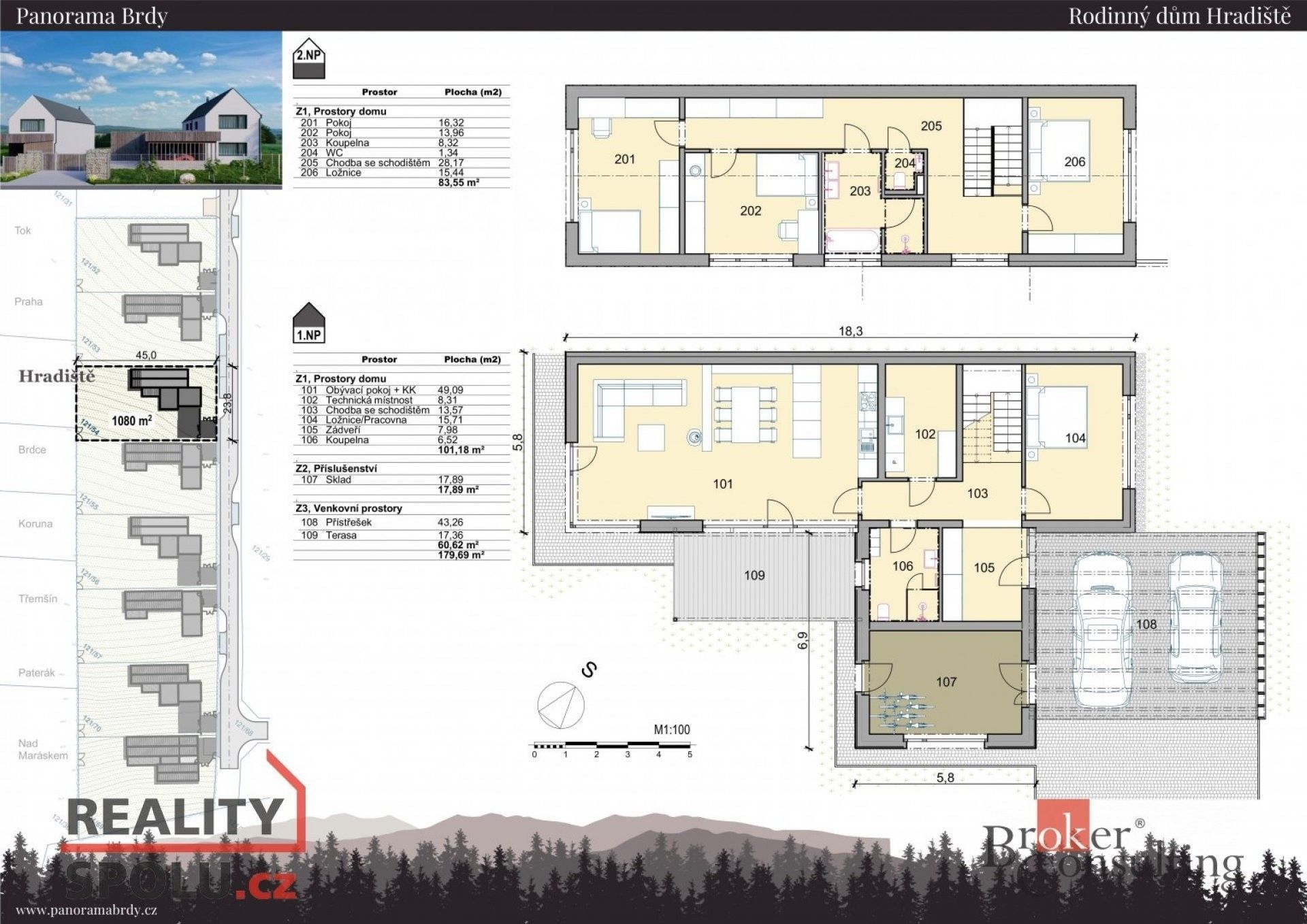 Prodej komerční pozemek - Vlčtejn, 1 080 m²