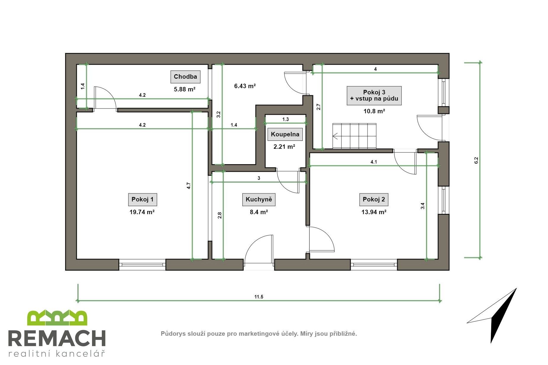 Prodej rodinný dům - Hradišťská, Uherský Ostroh, 102 m²