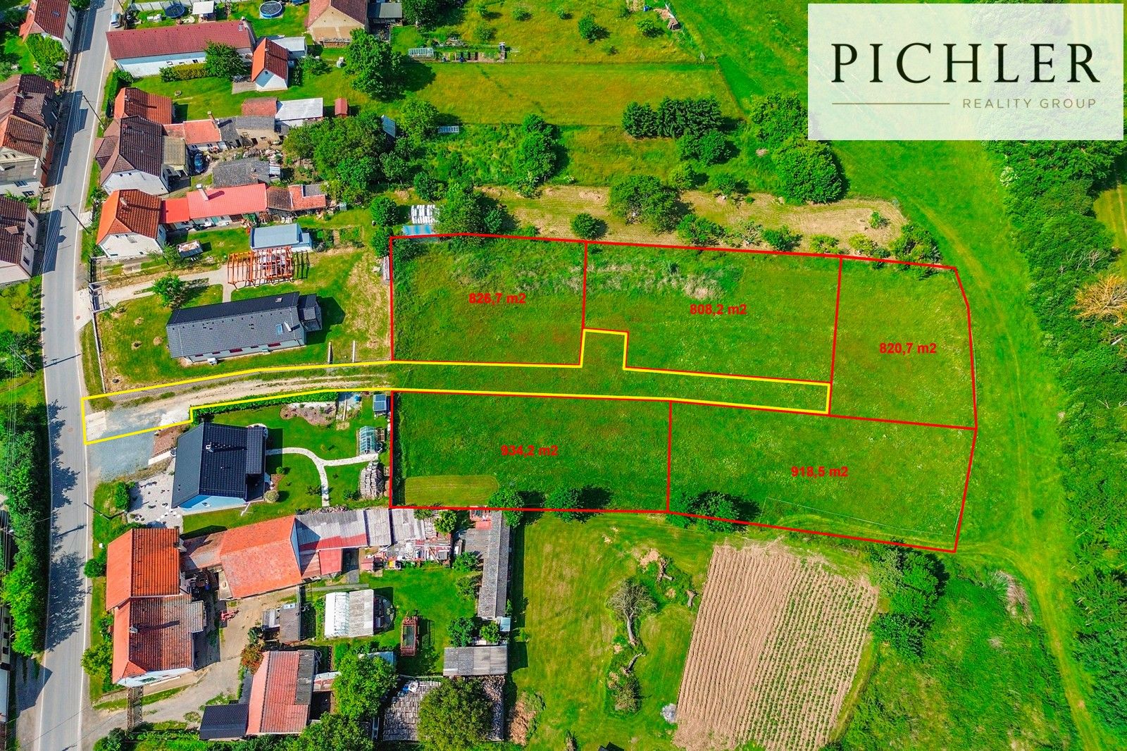 Pozemky pro bydlení, Dnešice, 918 m²