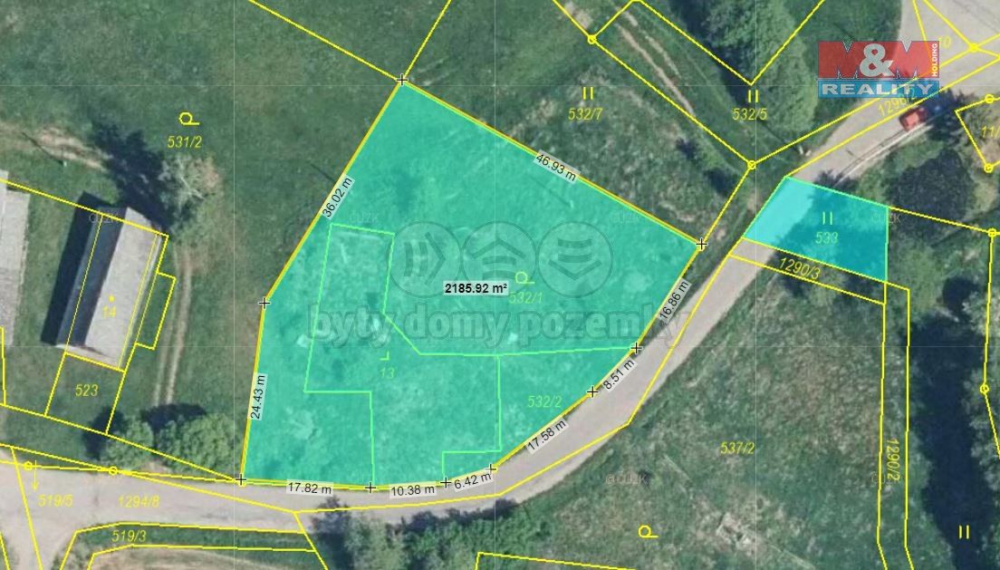 Prodej pozemek - Česká Rybná u Žamberka, 561 85, 2 296 m²