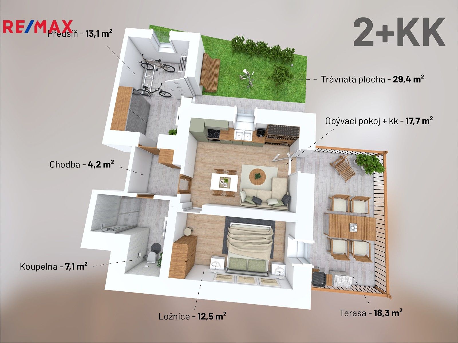 2+kk, Nádražní, Svoboda nad Úpou, 55 m²