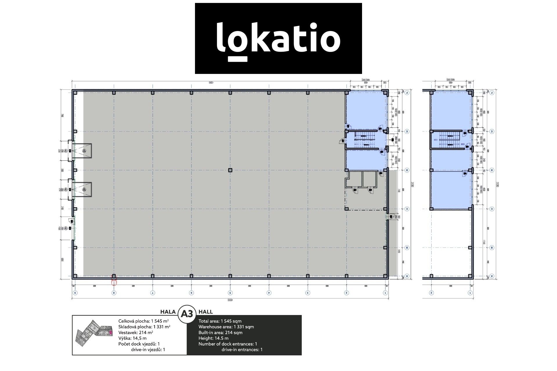 Pronájem sklad - Tuchoměřice, 1 439 m²