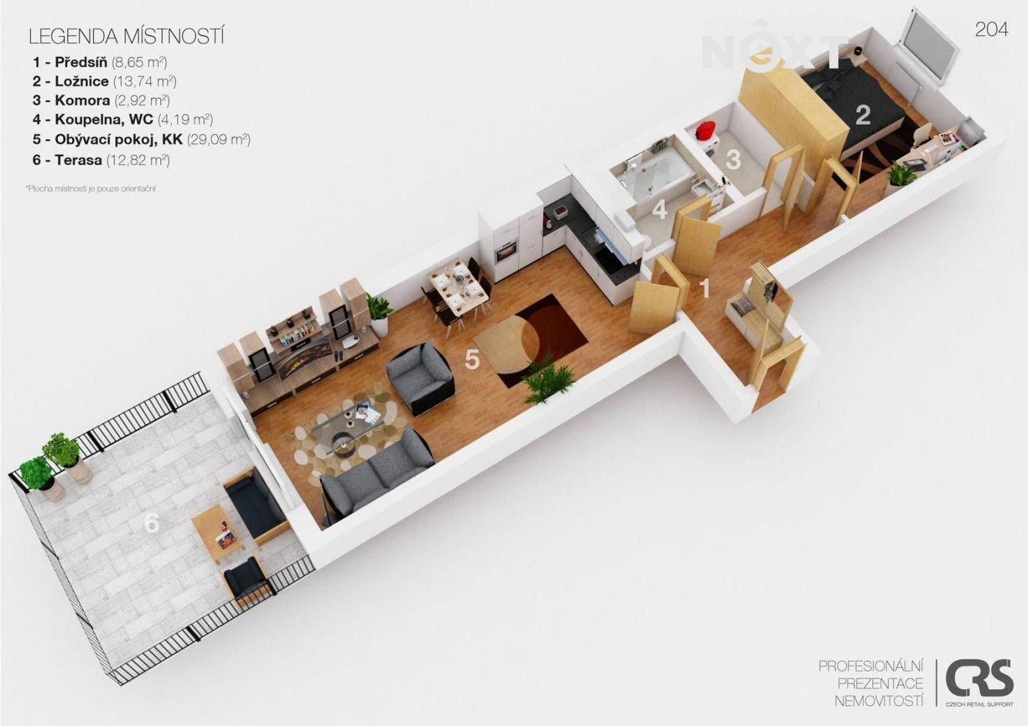 Pronájem byt 2+kk - náměstí Bratří Jandusů, Praha, 61 m²