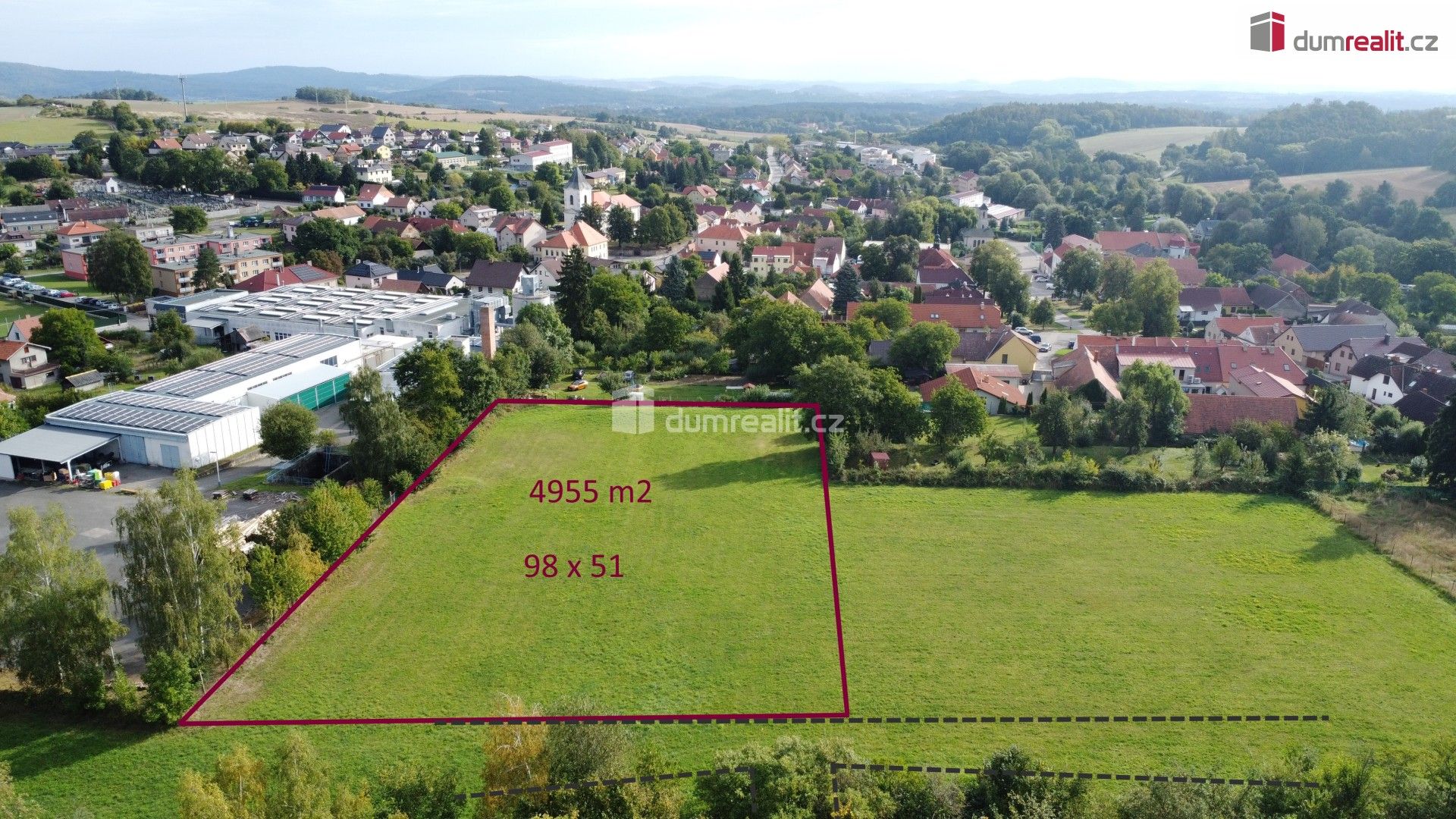 Prodej komerční pozemek - Pražská, Netvořice, 4 955 m²